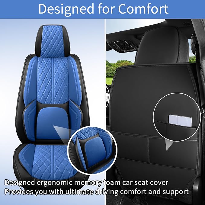 Car Seat Cover Custom Fit for Dodge Ram 1500 2500 3500 2002-2026 Faux Leather Seat Cover Set Compatible with Crew Quad Regular Cab Pickup Truck Cushions (Black Redline, Front Seat) - Image 5