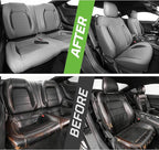Custom Leather Car Seat Covers for Ford Mustang 2015-2023 Coupe, Gray | Full Coverage Waterproof Car Seat Protector,Front & Rear Full Set,Split Backrest Compatible,Wear-Resistant,Airbag Compatible - Image 9