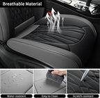 MINGBRON Leather Car Seat Covers,Car Seat Protector Waterproof,Seat Covers Full Set, Car Seat Protectors 5 Seats,Automotive Seat Covers Fit Most Cars Grey&Black - Image 8