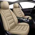 IKABEVEM Car Seat Covers for Legacy 2008-2025 2026 Full Set(5 Seats) | Luxury Fuax Leather, Waterproof, Airbag Compatible, Easy to Install, Scratch‑Resistant Seat Protection, Beige by IKABEVEM