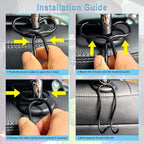 4 Pack Purse Hooks for Car SUV Truck Seat Front Back Organizer - 2*S + 2*L | Metal Hanger Headrest Holder for Handbag, Bag, Hardhat, Grocery Road Trip Must Haves Car Gadgets Accessories for Women - Image 6