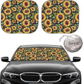 GVEN Windshield Sun Shade Car Sunshade Truck Accessories Large-Size Front Window Shades Windshield Cover Visor for Full-Size MPVs, Vans, Trucks, SUVs, Tesla (Sunflower, L) by Gven