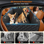 URPOWER Hard Bottom Dog Car Seat Cover, Back Seat Extender for Cars & SUVs | 400 lbs Support, 45% More Space, Waterproof, Mesh Window, Scratch Resistant, Non-Slip, Easy Care - Image 4