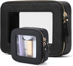 Clear Makeup Bag with Mini Cosmetic Bags,Travel Toiletry Bag for Women,Portable Cosmetic Bag Case, Transparent Waterproof Cosmetic Organizer Storage Bag for Women Men by FASAOH