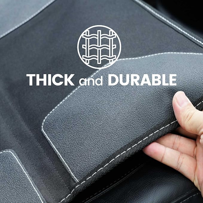 PIDO Car Seat Protector 2 Pack, Carseat Protector with Thick Padding and Non-Slip Backing, Waterproof Seat Cover Mat Under Child Baby Boosters - Image 4