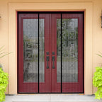Magnetic Door Screen Fit Door Size 72 x 80 Inch, Sunmoxia Durable Reinforced Fiberglass Mesh Curtain, Heavy Duty Screen Door with Full Frame Hook & Loop for Sliding Doors,Patio - Image 6