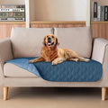 gogobunny 100% Double-Sided Waterproof Dog Bed Cover Pet Blanket Sofa Couch Furniture Protector for Puppy Large Dog Cat, Reversible (32x53 Inch (Pack of 1), Dark Blue/Light Blue) by gogobunny