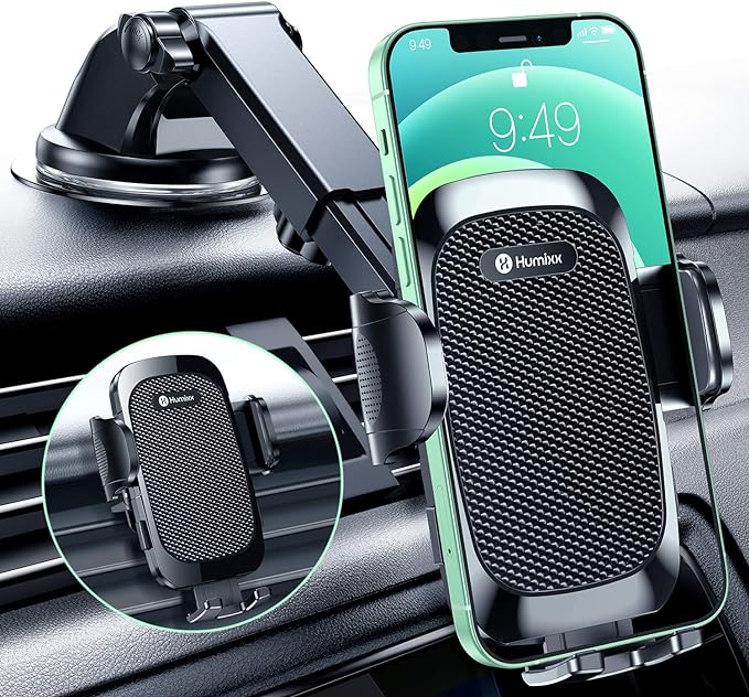 Phone Mount for Car [Military-Grade Super Suction] Universal Hands-Free Phone Holder for Dashboard Windshield Air Vent for iPhone 17/16 Pro Max Air Plus Samsung All Phones by AREDAN