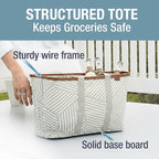 CleverMade Collapsible Tote LUXE, 30L Structured Tote Bag with Handles | Pack It All Without the Floppy-Bag Fight | Steel Rim Stays Open, Soft Grips Carry 30 lb, and Tote Folds to 1.5 Inches - Image 2