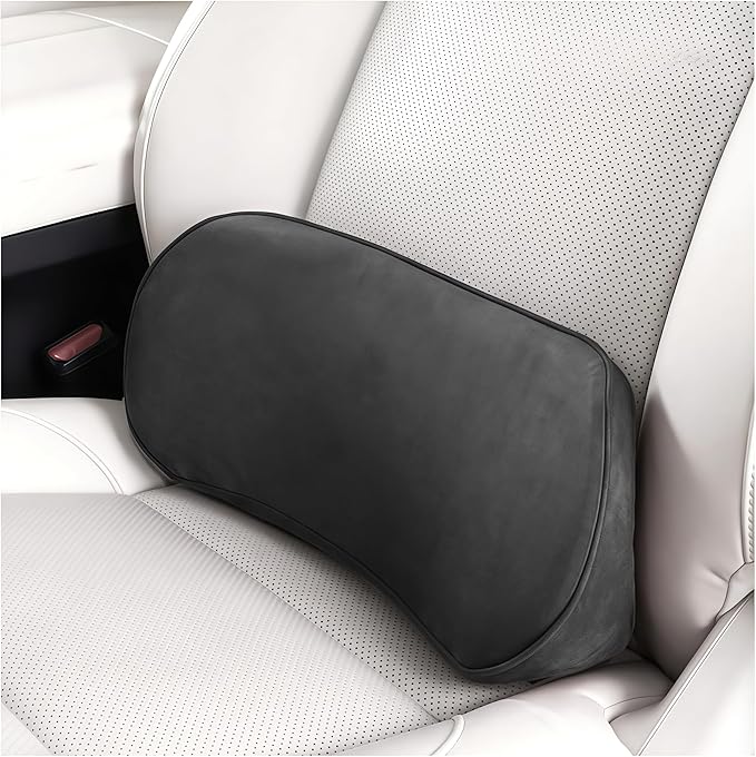 Zpana Car Lumbar Support Pillow, Memory Foam Back Cushion, Black | Memory Foam Lumbar Support Pillow, Lower Back Pain Relief & Sciatica, Comfortable Driver Seat Pad, Universal Seat Cushion by Unknown