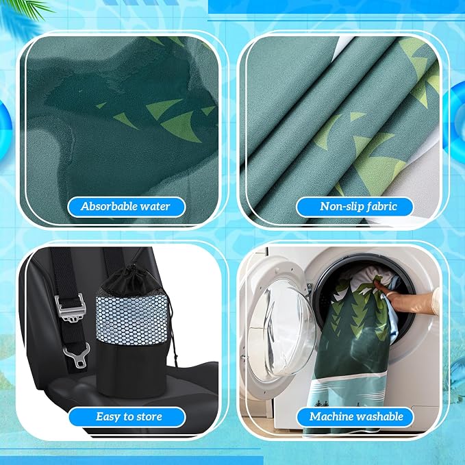 1 Pack Car Seat Towel Cover with Storage Bag, National Park 1 Style | 63 x 32 in Car Towel Seat Cover Non Slip Waterproof, Gym Workout Swimming Running, Machine Washable Sweat Absorbent Protector - Image 6