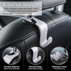LivTee Car Seat Headrest Hook, Car Headrest Hidden Hook, 4 Pack Universal Auto Car Back Seat Hook Organizer for Purse Coat, Car Interior Accessories (Gray) - Image 2