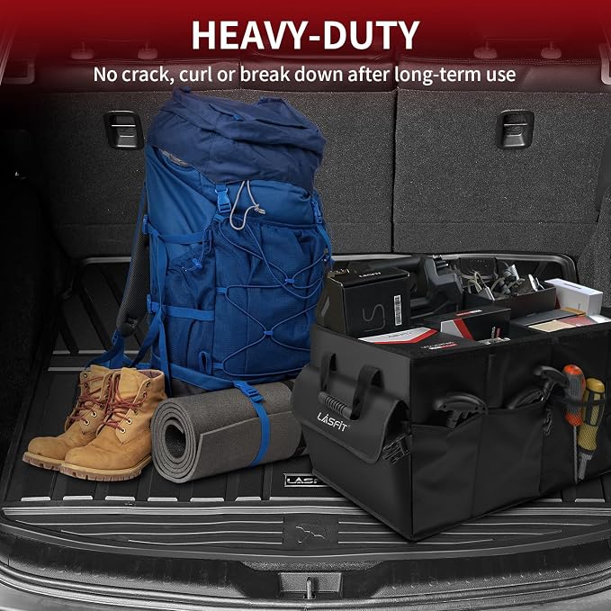 LASFIT Floor Mats for Honda CR-V 2023-2026 (Gasoline & Hybrid & e:FCEV) | All Weather Custom Fit Anti-Slip TPE Floor Liners 1st & 2nd Row & Cargo Liner (Upper Position), Full Set - Image 9