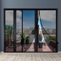 Magnetic Door Screen Fit Door Size 72 x 80 Inch, Sunmoxia Durable Reinforced Fiberglass Mesh Curtain, Heavy Duty Screen Door with Full Frame Hook & Loop for Sliding Doors,Patio by Sunmoxia