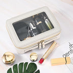 Aveniee Clear Makeup Bag Organizer,Travel Toiletry Bag for Women,Waterproof Cosmetic Pouch with Zippers,Car Accessories Organizers and Storage Case,Grey,Medium Classic - Image 5