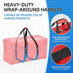 Extra Large travel duffel bag with Strong Handles, 135L Waterproof duffel bag, Durable Zippers, Extra Large Storage Totes for Space Saving and Moving Supplies, Red - Image 3
