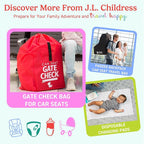 J.L. Childress Gate Check Travel Bag for Single & Double Strollers DLX Blue | AirTag compatible Gate Check Bag with shoulder straps keeps strollers protected & identifiable when airport gate checking - Image 10