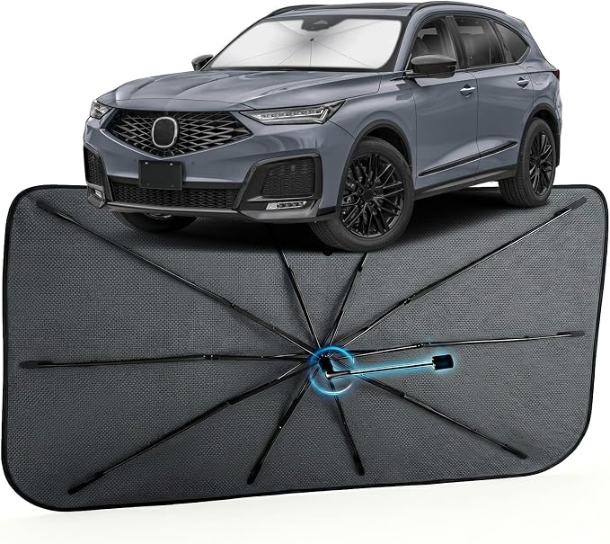 Windshield Sun Shade Umbrella for Acura MDX 2021-2026, 1:1 Fit Sunshade | [Reflective Coated Fabric] Car Shades Sun Visor Keep Car Cool and Protects Interior, Sunshade Umbrella for Front Window by MakeLifeBetter