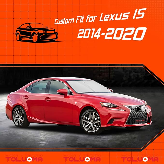 Custom Fit Windshield Sun Shade for Le-xus is Sedan IS350 IS300 IS250 IS200t 2014-2020 - Full Coverage, 210T Reflective Fabric, Double-Layer Design - Keeps Car Cool, Easy to Install and Store - Image 7