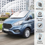 Windshield Sun Shade for 2015-2026 Ford Transit Accessories | Full covered, Foldable & Durable, Block UV Rays, Reduce Heat, Easy to install, Keep Car Cooler - Image 2