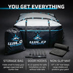 Rooftop Cargo Carrier 23 Cu Ft, Waterproof Soft Shell Roof Bag | Heavy Duty Car Top Luggage Cargo Bag with Patented Door Hooks, Protective Mat and Storage Bag (49 x 37 x 22 in, XXL) - Image 6
