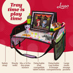 Lusso Gear Kids Travel Tray for Car - Road Trip Essentials for Kids - Car Seat Tray for Toddlers & Kids - for Airplane, Kids Travel Desk, Road Trip Activities (Mermaids) - Image 2