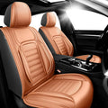 Fit RAV4 Car Seat Covers for Toyota RAV4 2007-2025 2026 -Premium Leather, Waterproof，Breathable，All-Weather Seat Cushion Protecto & Airbag Compatible, 2 Front Seat Brown by Unknown