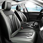 Fit Avalon Premium Leather Car Seat Covers for Toyota Avalon 2001-2021 2022 - Waterproof，Breathable，All-Weather Seat Cushion Protecto & Airbag Compatible, Full Set Gray&Black by Unknown