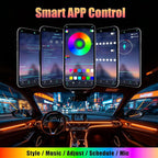 Interior Car LED Strip Lights, 5 in 1 RGB Ambient Lighting with 236 Inches Fiber Optic, Wireless APP Control Music Mode Inside Car Lighting Decorations for Cars, Trucks, Vans, SUVs - Image 6