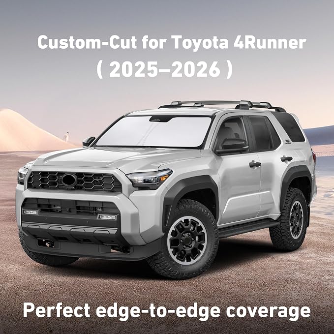 EcoNour Windshield Sunshade Compatible for Toyota 4Runner 2025 2026 | SR5, Trail, TRD (Off-Road, Premium, Pro) Limited, Front Window Sun Shade Cover, UV Heat Blocker & Protector, Car Accessories - Image 2