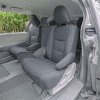 FH Group Custom Fit Car Seat Covers Specifically Made for 2011-2020 Toyota Sienna 8 Passenger, Car Seat Cover 2nd Row, Automotive Seat Covers in Solid Gray Faux Leather, Waterproof and Washable - Image 2