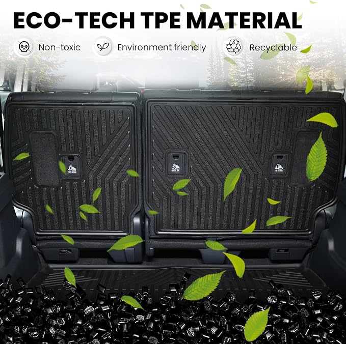 LASFIT Cargo Mat for Toyota 4Runner 2025 2026 (Fit 5/7 Seats) | All Weather Custom Fit Anti-Slip Pet Friendly Easy Clean TPE Rear Seat Backrest Mats for 6th Gen 4Runner, Black - Image 6