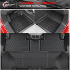 Floor Mats for 2021-2025 2026 Kia Sorento 6&7 Passenger | Not for Hybrid, Trunk Mat Cargo Mat Cargo Liner TPE All Weather Back Seat Cover Protector 2024 Sorento Accessories - Image 2