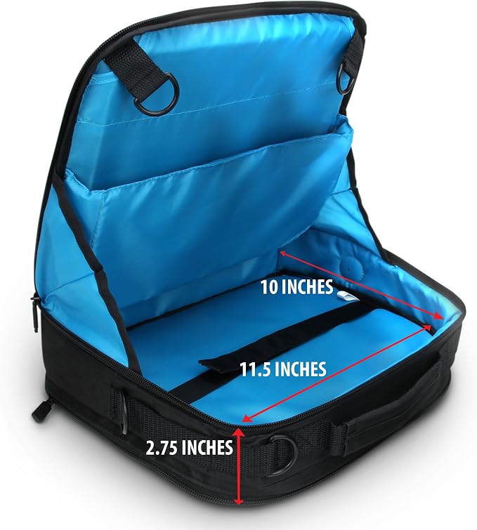 USA GEAR Portable DVD Player Case - S11 Car Headrest Holder Compatible with DBPOWER 9.5" and 10.5", Insignia 10", ieGeek 9.5", Wonnie 10.5" - Travel Storage Bag for Players with 7" to 10" Screens - Image 3