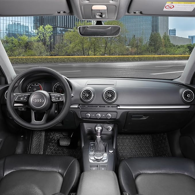 SEG Direct Black Microfiber Leather Auto Car Steering Wheel Cover 15 inch | Universal Medium Standard Size 14.5"-15" (37-39cm) for Car Truck SUV, Anti-Slip Comfortable Grip Auto Interior Accessories - Image 2