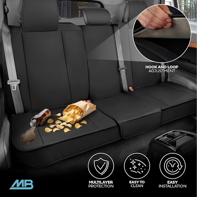 MotorBox Cabin King Black Label Leather Seat Covers for Trucks & Cars | Black Full Set Car Seat Covers, Waterproof Leather Seat Covers, Car Accessories, Seat Protector, Universal Fit - Image 7