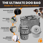 Dog Travel Bag for Supplies - Airline Approved Pet Backpack Organizer | Pet Supply Organizer with Collapsible Bowls, Food Containers, Luggage Sleeve - Camping Gear, Road Trip Essentials - Image 3