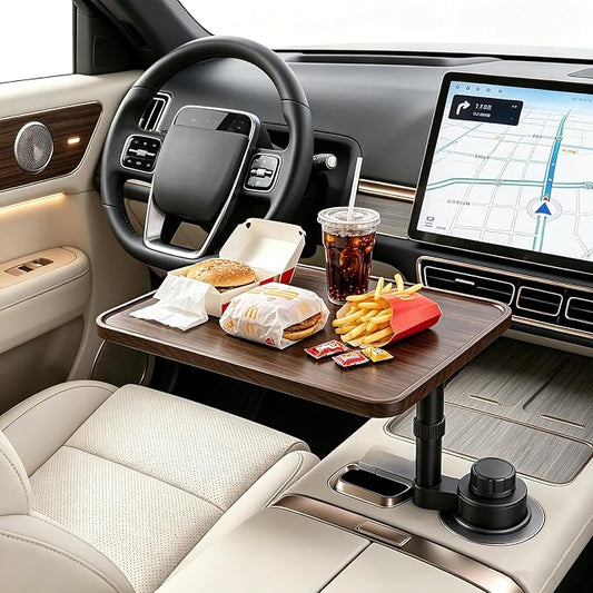 Car Desk for Laptop, Car Table & Car Tray with Cup Holder, 360° Rotating | Adjustable Height Car Table,Car Food Tray & Car Seat Tray for Tesla Model Y/3/S, Ford & Most Vehicles Tesla Accessories. by Unknown