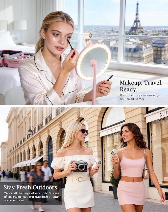 Hotsales Clip-On Portable Fan for Strollers, Handheld Turbo Fan for Travel | Small But Mighty Mini Fan, Detachable 360° Rotating Clip, LED Display, Rechargeable, Summer Outings, Gifts For Women And Men - Image 6