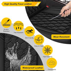 Car Seat Covers for Acura Integra 2023-2026 2027 Full Set Faux Leather | Waterproof Breathable Scratch Resistant 360° Wrap Airbag Compatible Easy Clean (5 Seats,Black) - Image 6