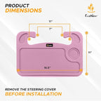 EcoNour 2 in 1 Car Steering Wheel Desk | Steering Wheel Tray for Laptop | Pink Food Table Tray for Eating with Drinks Holder | Car Accessories - Image 4
