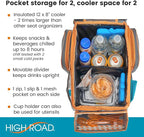 High Road CarHop Car Caddy Organizer with Tray, Trip Cooler and Cup Holder | Middle Seat Organizer for Kids Toys and Snacks in the Backseat and Passenger Seat Car Snack Organizer for Drivers - Image 4