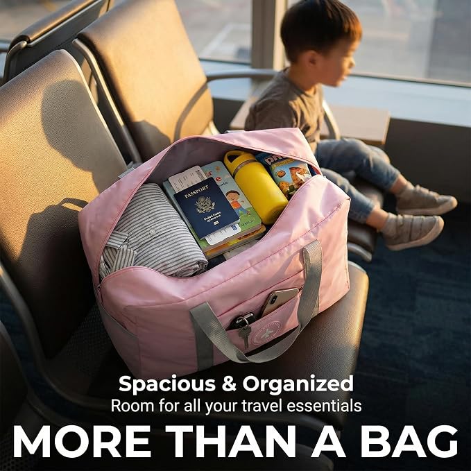 Backless Booster Seat Travel Bag, Pink | Booster Seat Bag For Airport, Booster Seat Cover, Airplane Travel - Image 7