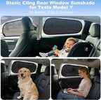ZATOOTO Car Window Shades for Tesla Model Y Juniper 2020-2026,4Pack | Clear for Safe Driving | 95% UV & Heat Block | No Adhesive, Easy Install | Enhanced Visibility, Tool-Free Install - Image 4