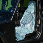 2 Pack Car Seat Towel Covers, Sweat-Proof Microfiber Seat Protectors for Gym, Running, Beach & Workout, Breathable Quick-Dry, Machine Washable, Ink-Style Sea Turtle Print, Universal Fit - Image 4