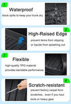 All Weather Rear Cargo Liner Trunk Mats for 2020-2026 Ford Escape Carpet | 3D laser precision fit trunk tray, all weather waterproof trunk protector. Odorless non-slip trunk carpet for SUV and cars - Image 5