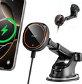 APPS2Car Magnetic Car Phone Mount - Designed Only for MagSafe iPhone 17-12 Series, Orange/Black Data Cable (Random) by APPS2Car