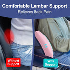 BYMECOST Lumbar Support Pillow for Car, Memory Foam Car Back Cushion | Car Seat Back Pillow for Driving, Adjustable Strap, Ergonomic Lower Back Support Pillow, Office Chairs and Wheelchairs - Image 4