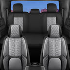 Car Seat Cover Custom Fit for Dodge Ram 1500 2500 3500 2002-2026 Faux Leather Seat Cover Set Compatible with Crew Quad Regular Cab Pickup Truck Cushions (Black & Grey, Front Seat) - Image 8