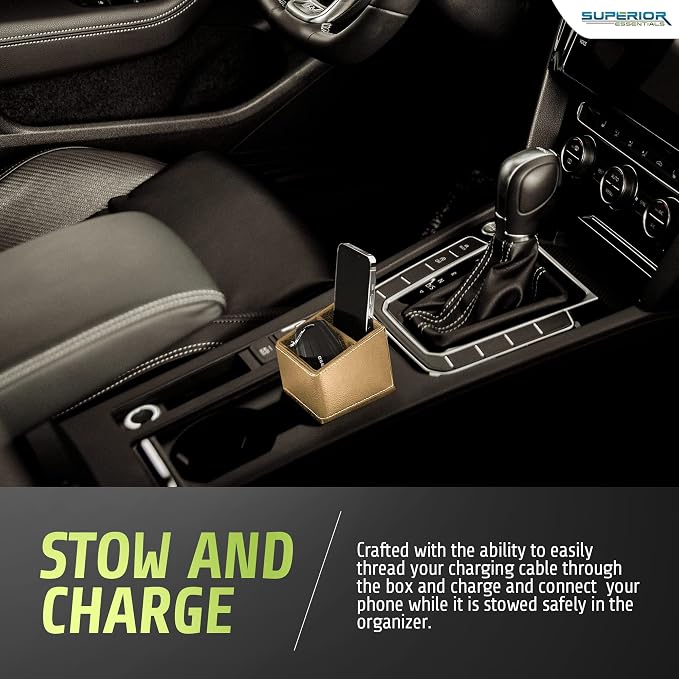 Superior Essentials Car Phone Mount & Key Storage Expander - Universal Size Phone Holder for Car - Elegant Design with Easy Installation - Effortless Charging - Image 4